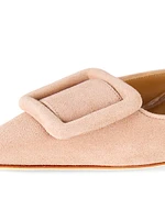 Maysale 70MM Buckle Suede Mules