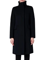 Long Wool-Blend Coat