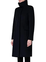 Long Wool-Blend Coat