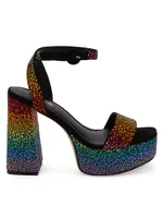 Dolly Crystal Platform Ankle-Strap Sandals