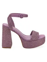 Dolly Crystal-Embellished Platform Ankle-Strap Sandals