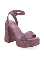 Dolly Crystal-Embellished Platform Ankle-Strap Sandals