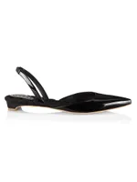 Jackie Vegan Patent Leather Slingback Flats