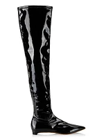 Nicoletta Vegan Patent Leather Over-The-Knee Boots