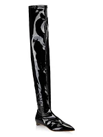 Nicoletta Vegan Patent Leather Over-The-Knee Boots