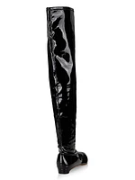 Nicoletta Vegan Patent Leather Over-The-Knee Boots