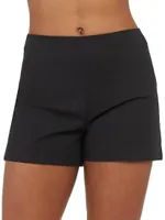 Polished Stretch Cotton Shorts