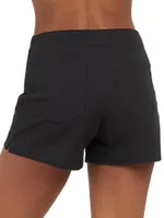 Polished Stretch Cotton Shorts