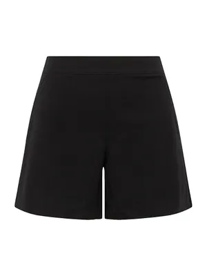 Polished Stretch-Cotton Shorts