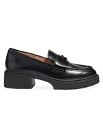 Leah Leather Lug-Sole Loafers