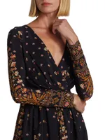 Floral Long-Sleeve Minidress