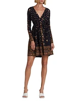 Floral Long-Sleeve Minidress