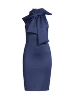 Von Bow-Neck Sheath Dress