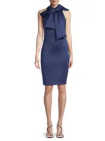 Von Bow-Neck Sheath Dress