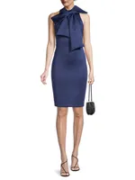 Von Bow-Neck Sheath Dress