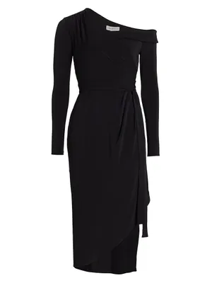 Eden One-Shoulder Jersey Midi-Dress