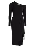 Eden One-Shoulder Jersey Midi-Dress