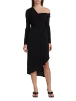 Eden One-Shoulder Jersey Midi-Dress