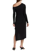 Eden One-Shoulder Jersey Midi-Dress