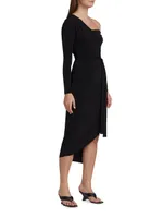 Eden One-Shoulder Jersey Midi-Dress