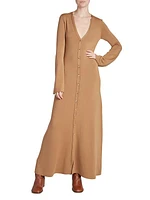 Knit Long-Sleeve Maxi Dress