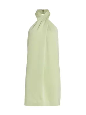 Halter Crepe Back Dress