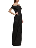 Jacquard Column Gown