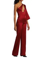 Asymmetric Cut-Out One-Shoulder Jumpsuit