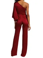 Asymmetric Cut-Out One-Shoulder Jumpsuit