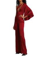 Asymmetric Cut-Out One-Shoulder Jumpsuit