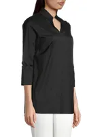 Ruched Sleeve Tunic