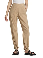 Raegan Drawcord Ankle-Cuff Pants