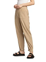 Raegan Drawcord Ankle-Cuff Pants