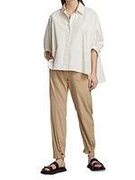 Raegan Drawcord Ankle-Cuff Pants