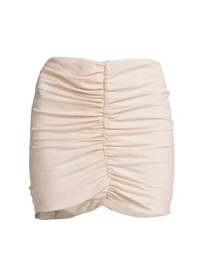 Center Ruched Miniskirt