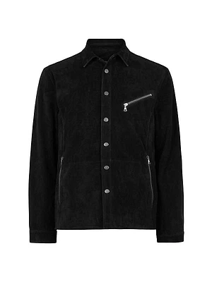 Snap Suede Shirt Jacket