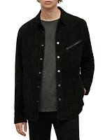 Snap Suede Shirt Jacket