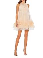 Embroidered Tulle Cocktail Minidress