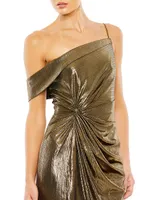 Metallic Wrap Gown