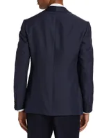 Kent Single-Breased Shawl Collar Silk Blazer