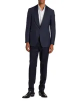 Kent Single-Breased Shawl Collar Silk Blazer