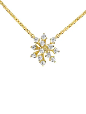Luminus 18K Yellow Gold & 0.17 TCW Diamond Pendant Necklace