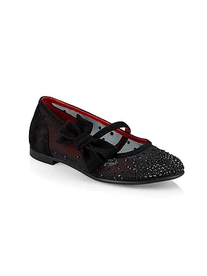 Little Girl's & Girl's Melodie Strass Flats