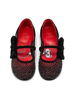 Little Girl's & Girl's Melodie Strass Flats