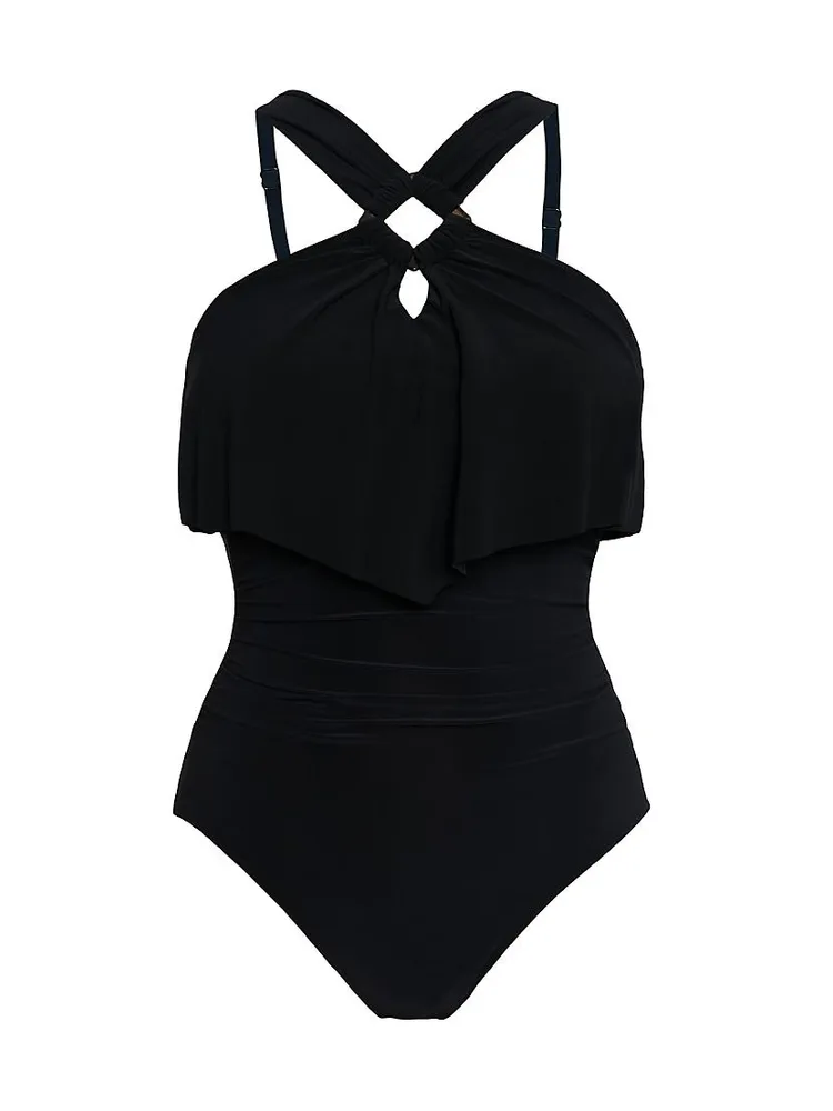 Liza Square-Cut One-Piece Swimsuit