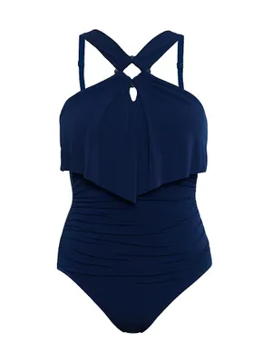 Liza Square-Cut One-Piece Swimsuit