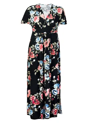 Vienna Floral Jersey Maxi Dress