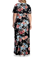 Vienna Floral Jersey Maxi Dress