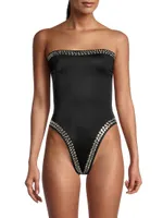 Bishop Strapless Studded One-Piece Swimsuit