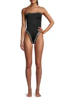 Bishop Strapless Studded One-Piece Swimsuit